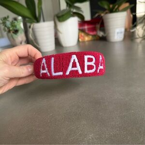 Red Beaded ALABAMA Headband